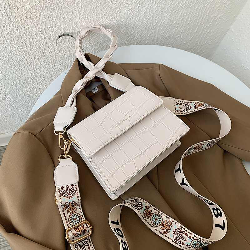 Texture Small Bag Stone Grain Small Square Bag Crossbody