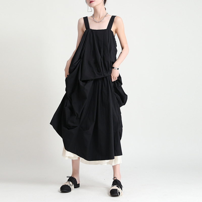 Title 3, Vintage Sleeveless Dress Black and White Colorb...