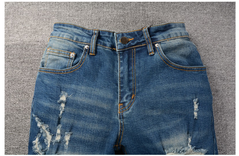 Title 6, High Street herenjeans met gaten en patches