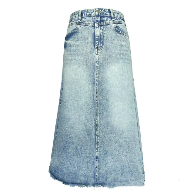 Retro Denim Half Skirt Women A Word High Waist Skinny Blue - Shop at LoveMi