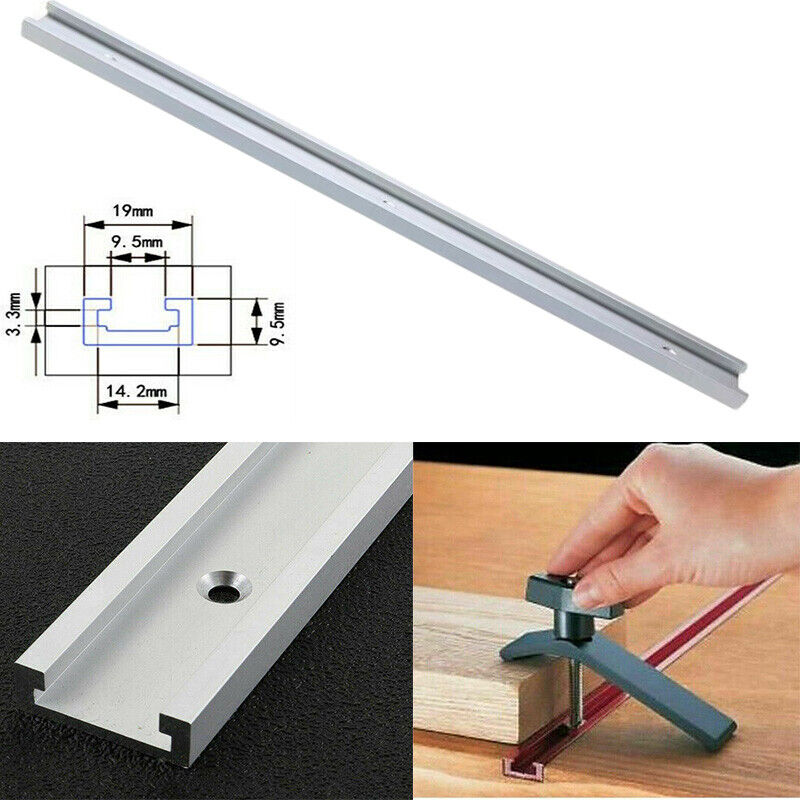 800mm T-slot T-track Miter Track Jig Fixture Slot Woodworking Tool Aluminum — image 2