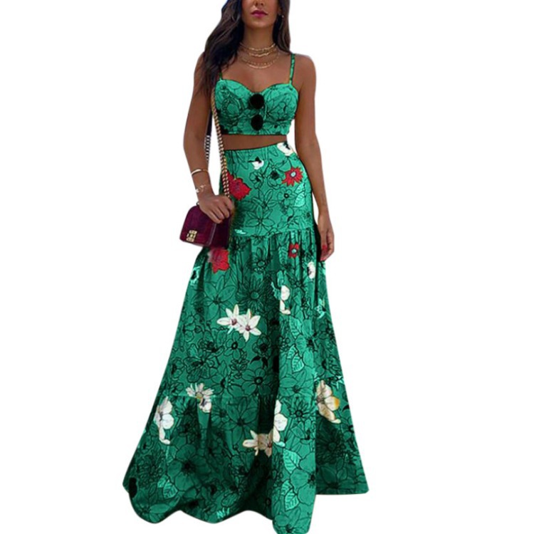 Wrapped Chest Strap Skirt