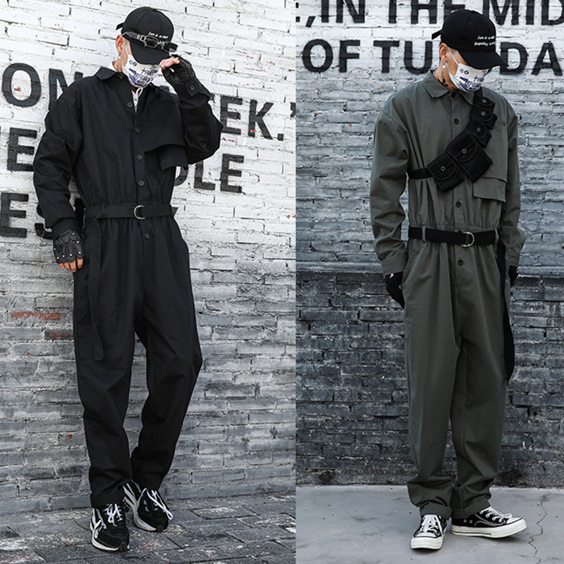 Men’s Loose Retro Overalls Jumpsuit