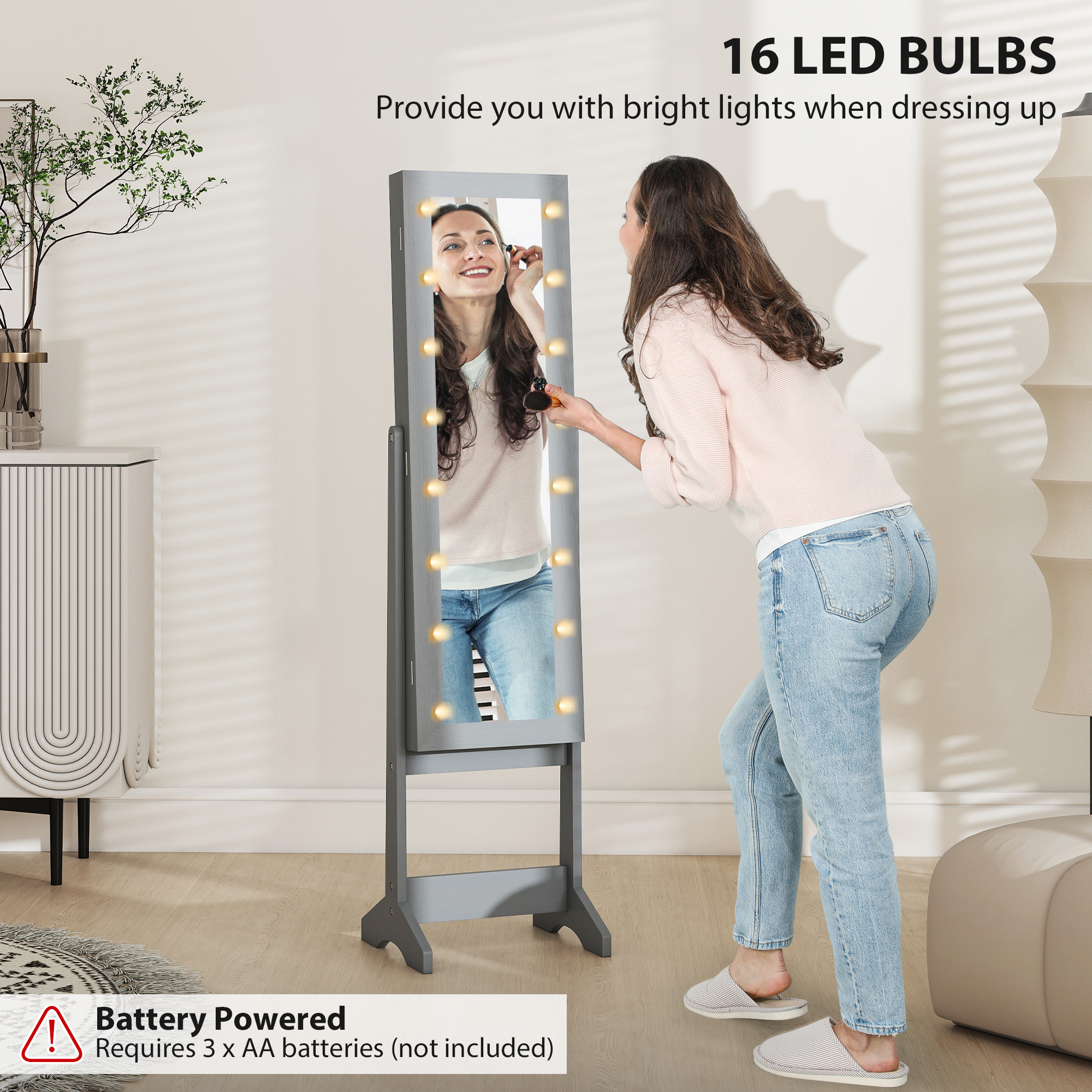 Independent Mirror Jewelry Storage Cabinet — image 8