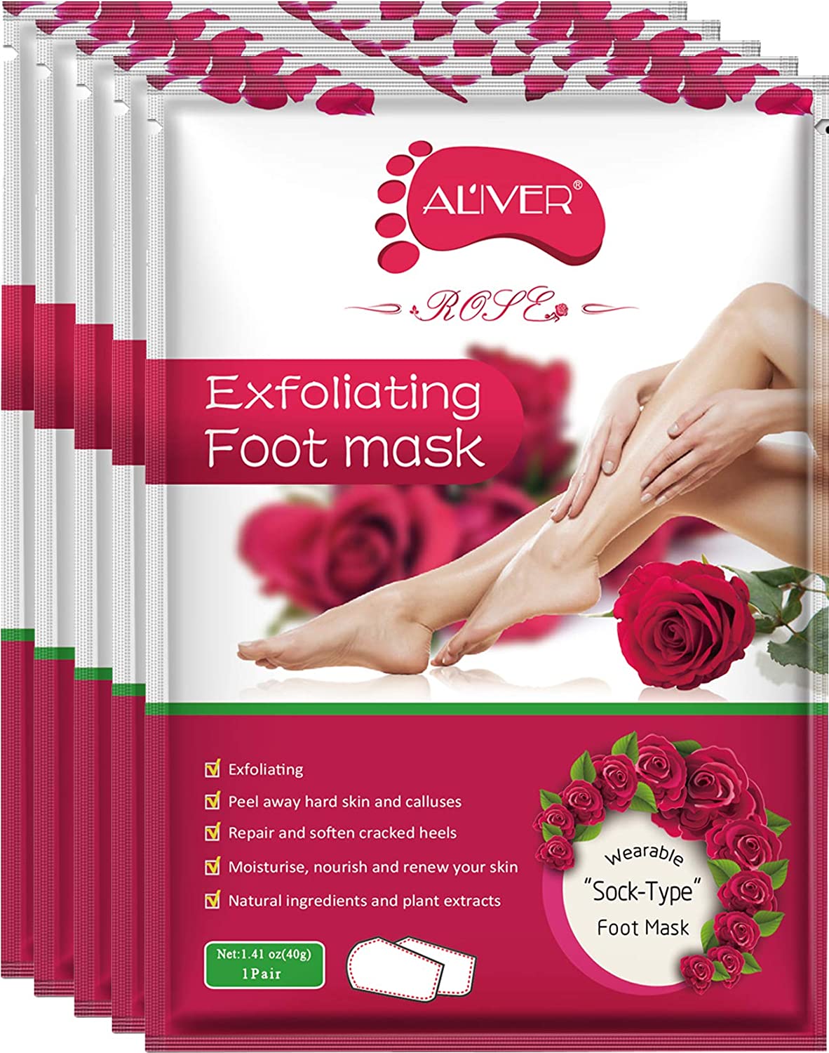 Rose Foot Mask 5pcs