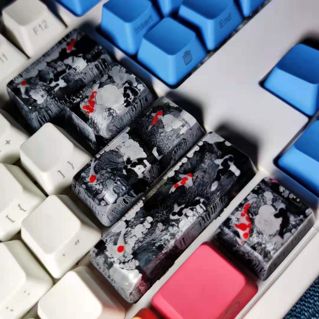Mechanical Keyboard Full Set Of Zen Pools With Full Color Keys And Keycap Customization