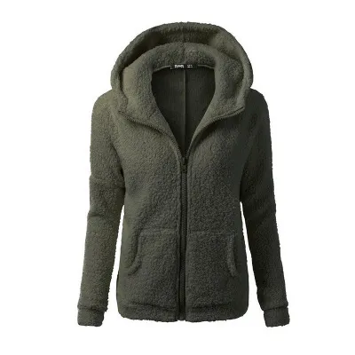 Women's Plush Sweater Autumn And Winter Plus Velvet Armygreen - Shop at LoveMi
