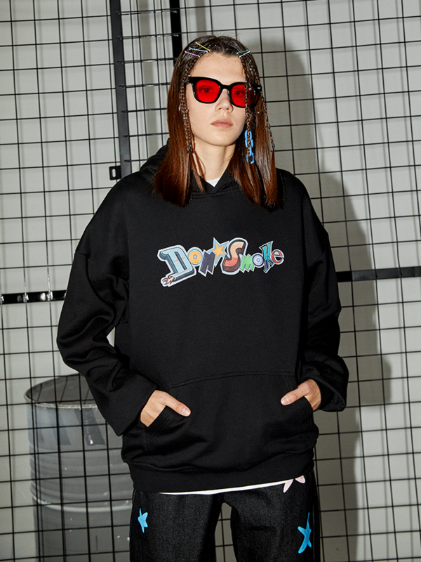 Title 2, Street text stitching logo print sweatshirt hoodie