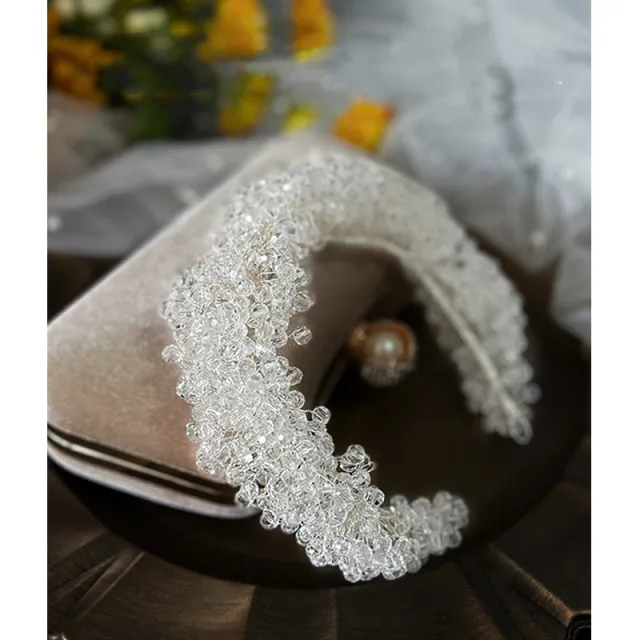 Wedding Accessories High end Atmospheric Crystal Hair Band White - Shop at LoveMi