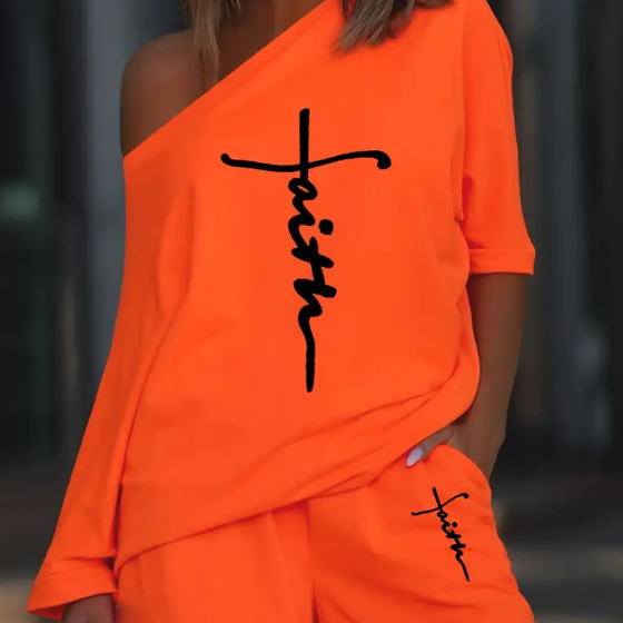 Faith Letter Print 2 Pieces Set