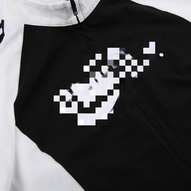 Letter Print Contrast Short Sleeve