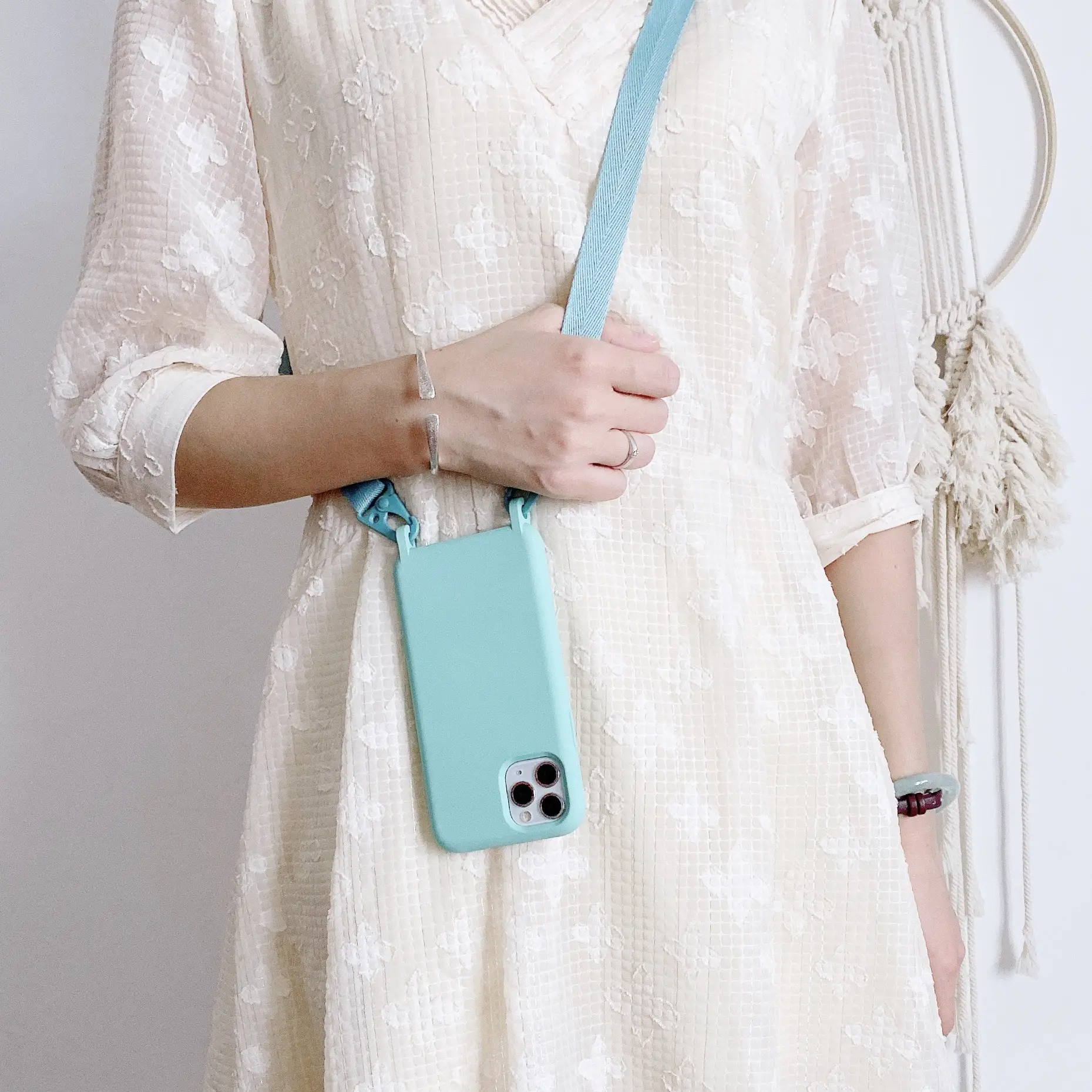 Crossbody Lanyard Liquid Silicone Phone Case