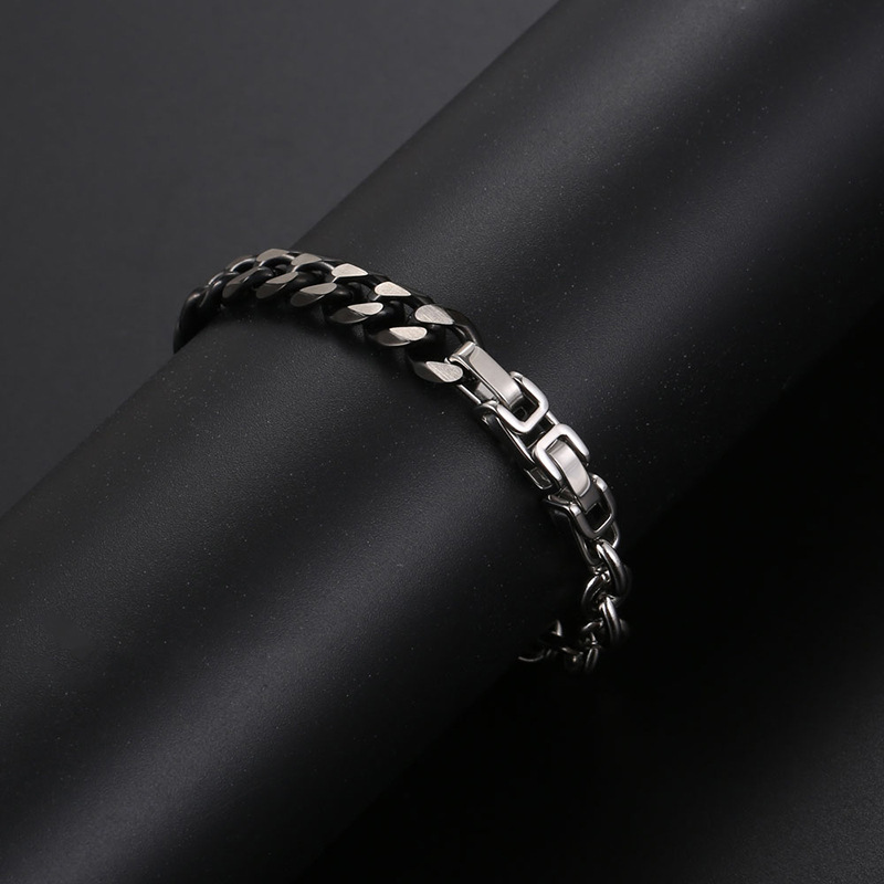 Titanium Steel Bracelet Men's Personality Stitching Hip-hop Bracelet