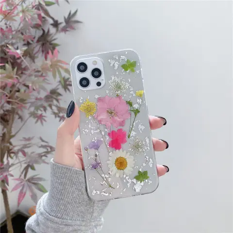 Silver Foil Dried Flowers for Mobile Phone Cases Epoxy