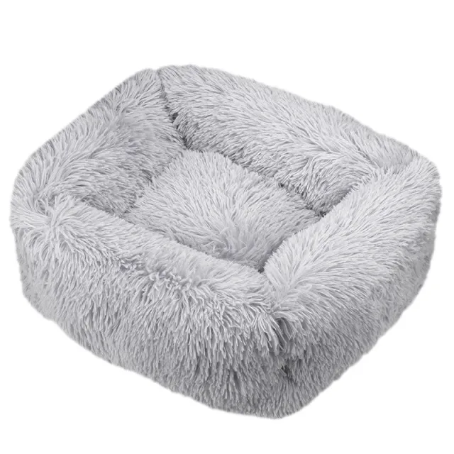 Winter Plush Pet Nest Square Mat Light Grey - Shop at LoveMi