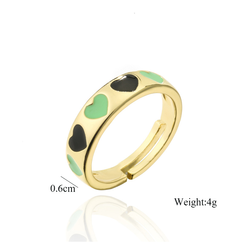 Women's Mixed Color Dripping Love Ring
