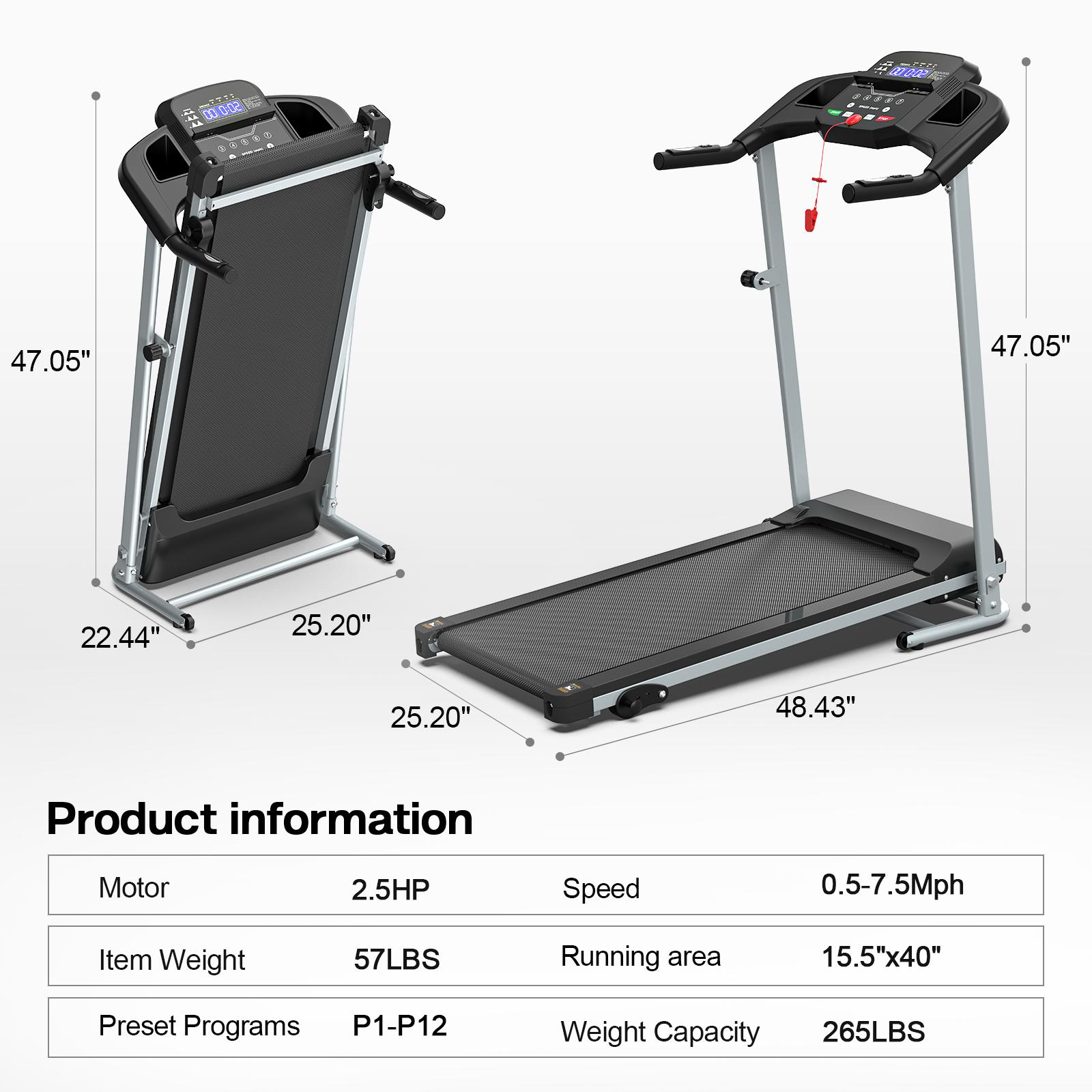 Foldable Treadmill For Home Use, Shock-absorbing, Non-slip, Multi-functional, Essential Fitness Equipment For The Whole Family. 3