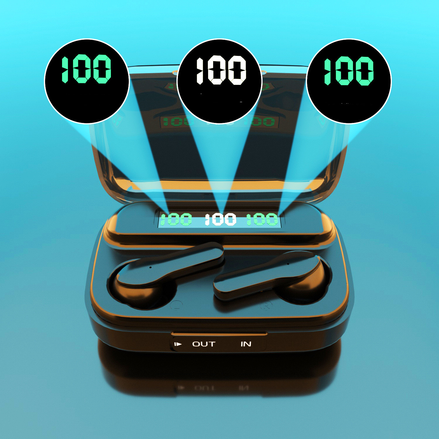 New Wireless Bluetooth Headset 5.0 Touch Digital Display - Image 5