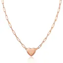 Magnetic Heart Matching Necklace For Couples, 18K Gold Rose Gold Plated Stainless Steel Paperclip Chain, Relationship Friendship Gift view 3