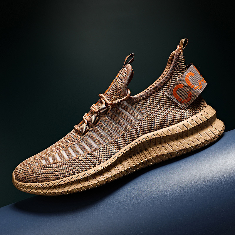 White Shoes Men's Trendy Shoes Mesh Breathable Casual Sports Shoes