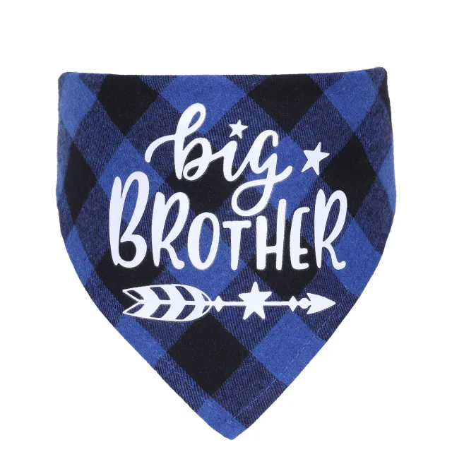 Pregnancy Notice For Pet Triangle Scarf Dog Black And Blue Brother - Shop at LoveMi