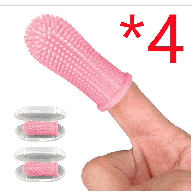 Brosse à dents doigtier silicone chien chat — Hygiène dentaire 4