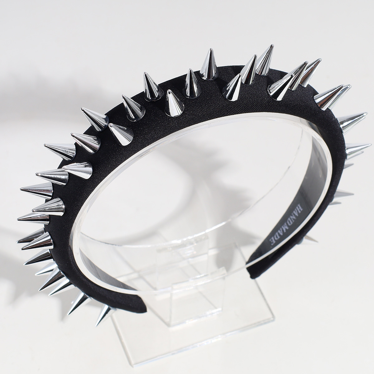 Title 7, Exaggerated Design Rivet Black Hair Hoop