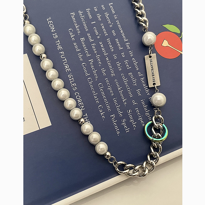 Reflective Beads Dream Bead Stitching Chain Necklace
