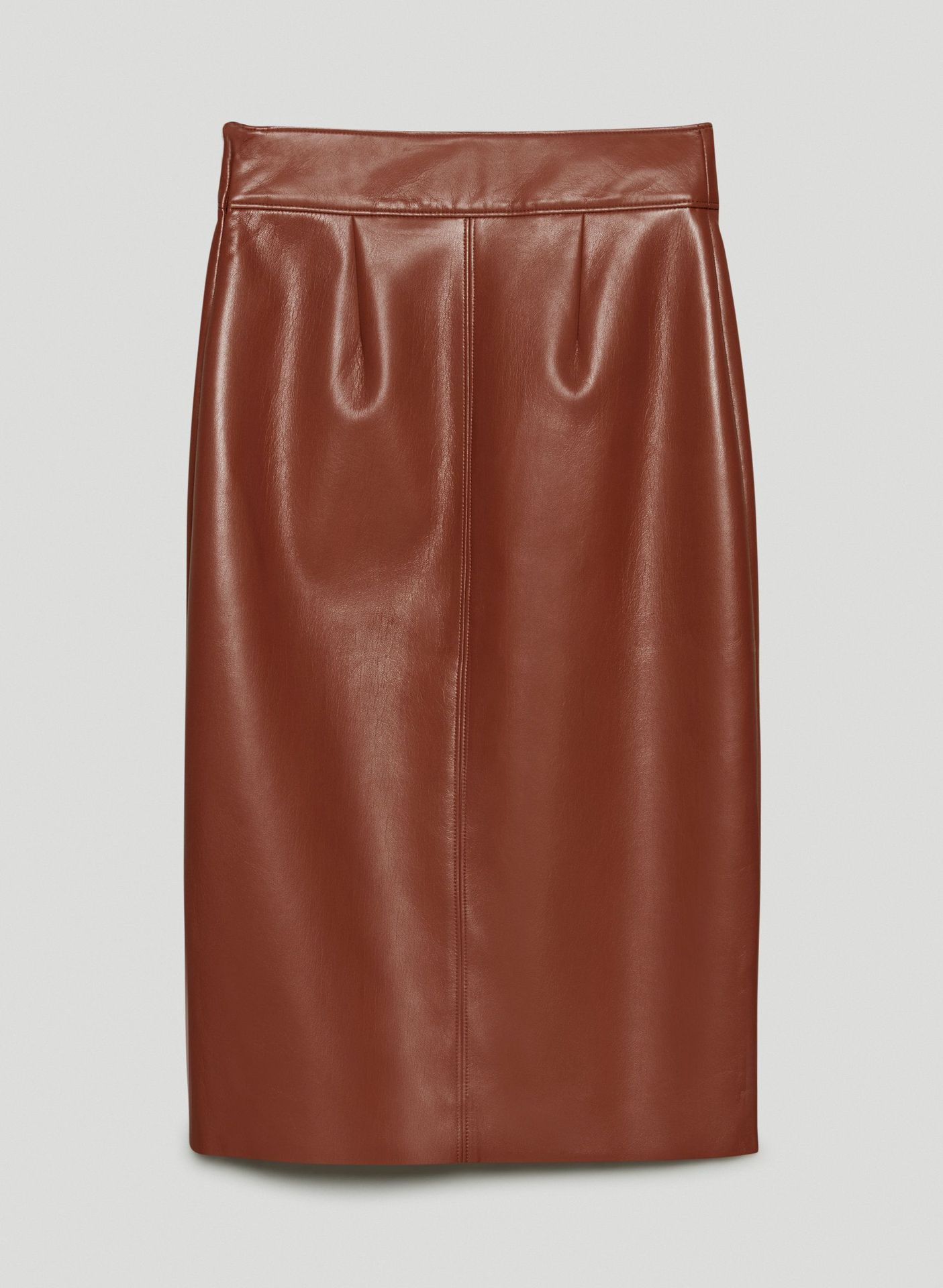 French Temperament All Match Leather Skirt Women Brown - Shop at LoveMi