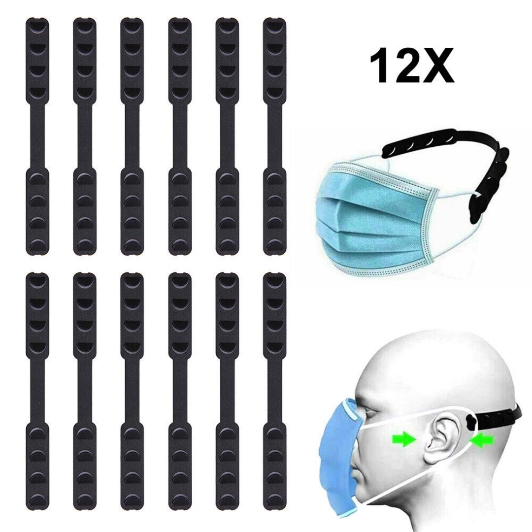 12Pcs Face Mask Strap Ear Protector Hook Extension Fixing Clip Ear Saver Buckle