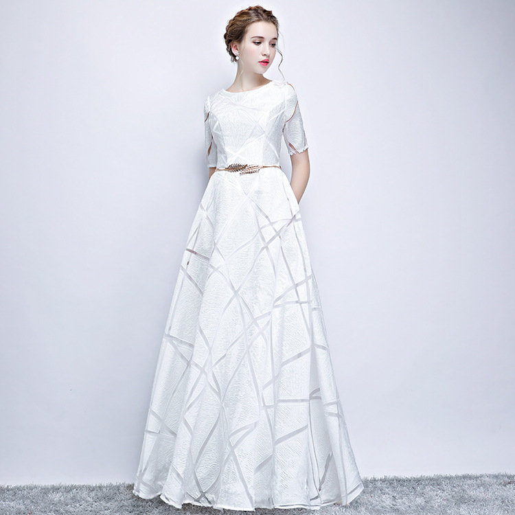 Women's Slim And Elegant Banquet Host Dress White - Shop at LoveMi