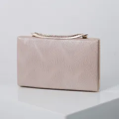 Dinner Party Fashion One-shoulder Clutch Dress All-match Small Square Bag - Pink - View 1