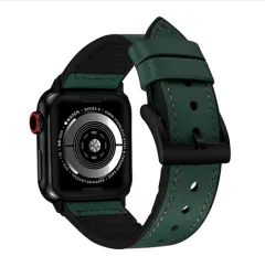 Light Luxury Smart Watch Leather Strap - Green - View 1