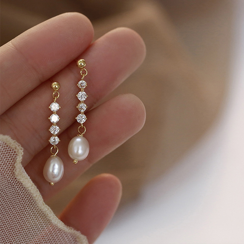 Title 3, Boucles doreilles longues en perles pour femme...