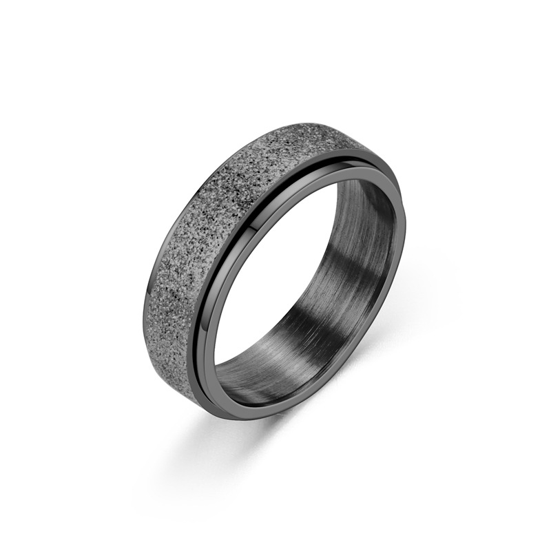 Titanium Steel Frosted Ring
