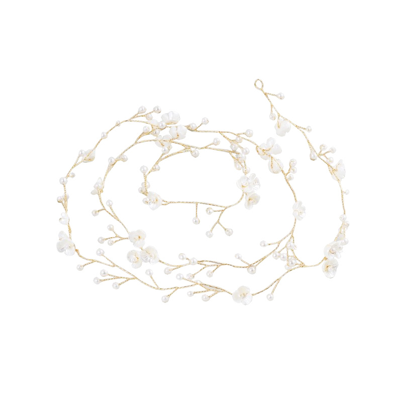 Handmade Pearl Braid With High end Wedding Accessories Gold - Shop at LoveMi