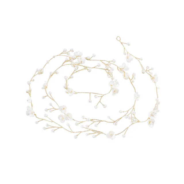 Handmade Pearl Braid With High end Wedding Accessories Gold - Shop at LoveMi