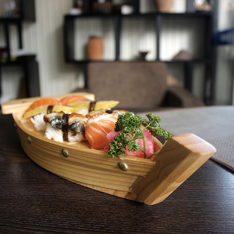 Title 4, Pine wooden sushi boat