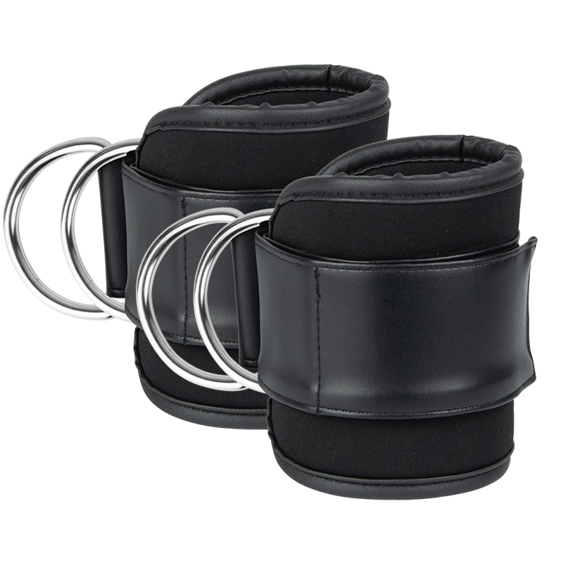 Регулируемый бандаж на щиколотке из искусственной кожи с пряжкой для тренировки бедра и ноги