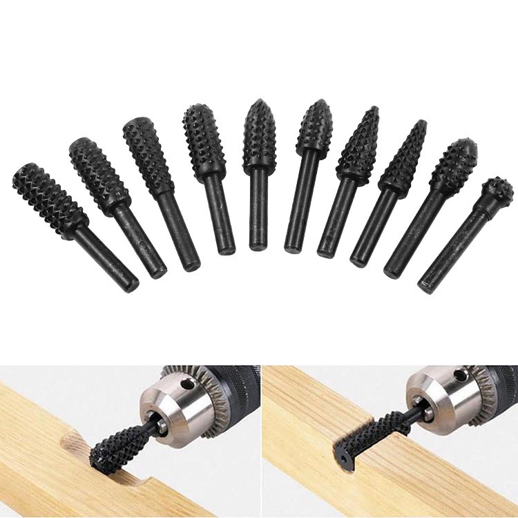 Rotating Burrs Black Spiked Club Woodworking Rotating Burrs Electric Cosplay Cutting Tool Grinding Head