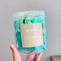 Colour Band Towel Ring Canned Highly Elastic Hair Rope - 1 Green Series 50 Pack - View 1