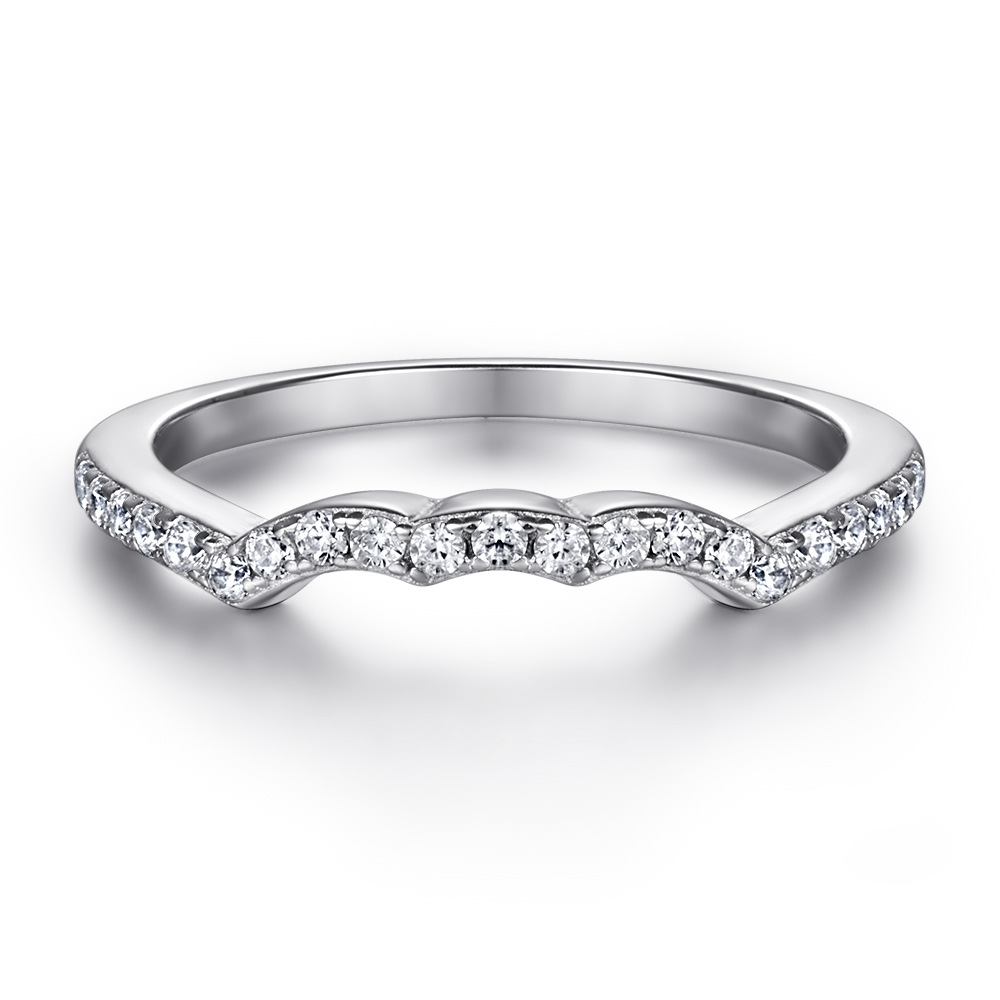Micro-set Diamond  925 Sterling Silver Two-in-one Combination Ring