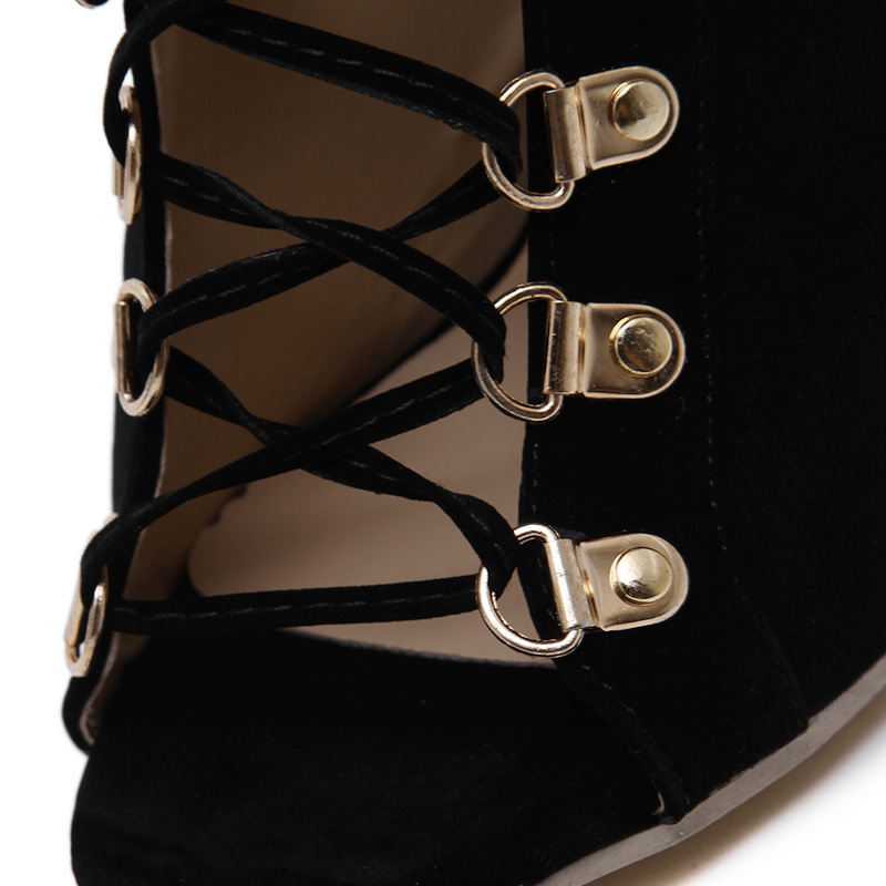 Title 1, Italian Early Autumn Strap Rivet Sandal Boots