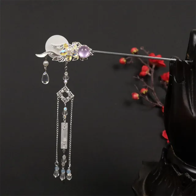 Classical Fashion Alloy Flower Hairpin Manual Silver - Shop at LoveMi