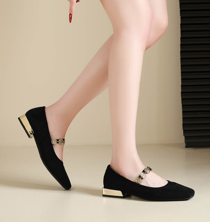 Faux Suede Mary Jane Pumps, picture 4 of 4
