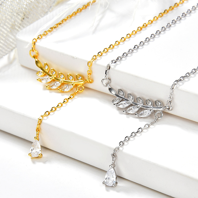 New S925 Sterling Silver Collarbone Chain Female - 10
