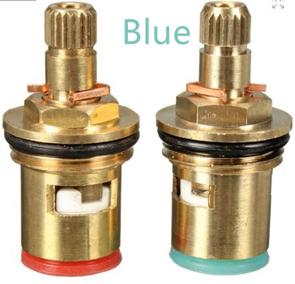 Copper faucet spool threaded head (red)