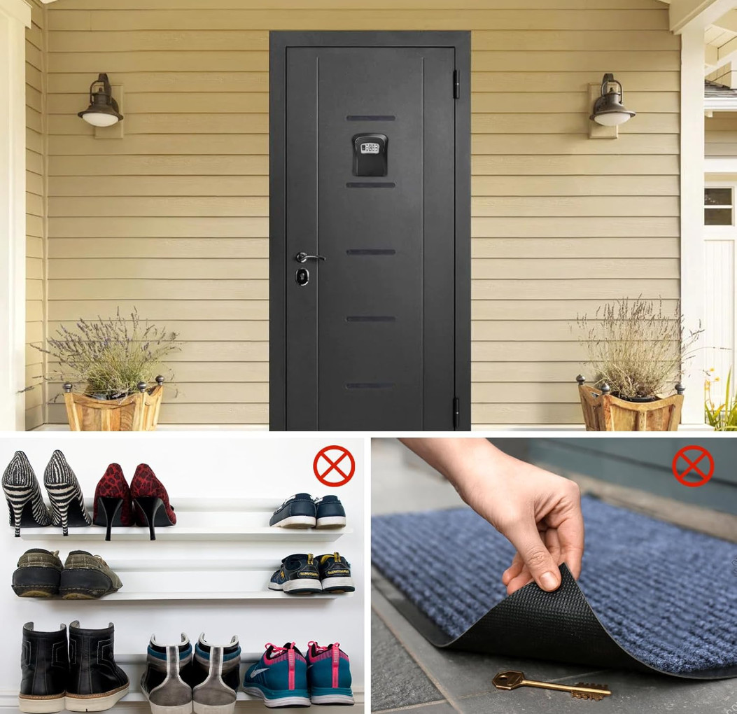 Wall Mounted Key Safe, 4 Combination Outdoor Security Lock Box UK — image 4