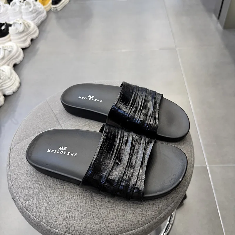 Women's 2026 New Ruched Metal Slide Sandals