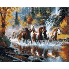 Animals On Ruopoty Adult Digital Paint Canvas Color By Number Acrylic Paint Home Decor 60x75 Cm - 99120Style - View 1